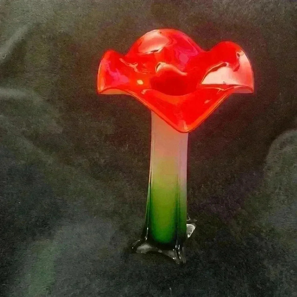 Murano Style  Vase Art Glass - Picture 1 of 13